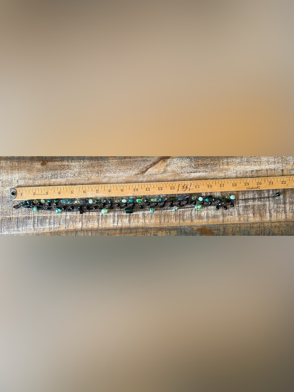 Lia Sophia ‘Herb Garden’ 5-Strand Mossy Green, Black Aqua, Teal Beaded Necklace - Picture 6 of 10